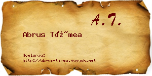 Abrus Tímea névjegykártya