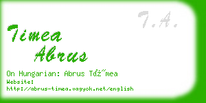 timea abrus business card